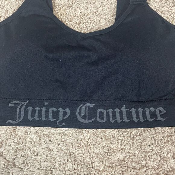 Juicy Couture Intimates Bralette Size 1X XL Black Wireless Comfy Comfort Lounge - Picture 2 of 8